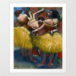 Edgar Degas "Trois danseuses (Three dancers)" Art Print