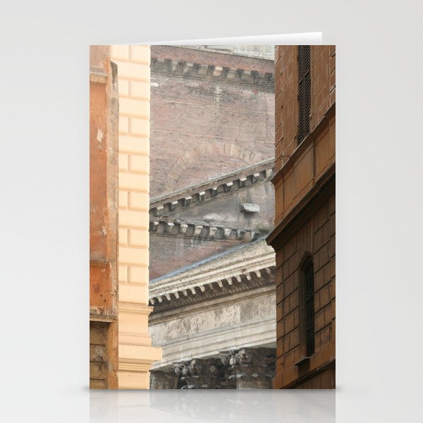 Street View of the Pantheon of Rome Stationery Cards