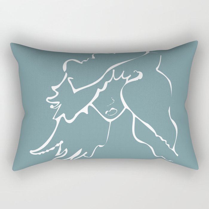 sometimes I feel blue but it's just a moment in time Rectangular Pillow