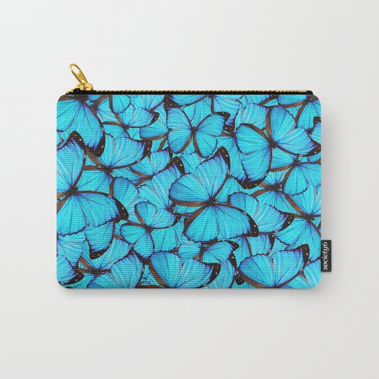 Blue Butterflies Carry-All Pouch