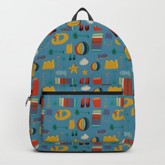 beach gear blue Backpack