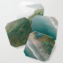 Along the coast of Lombok, Drone Photography, Aerial Photo, Ocean Wall Art  Coaster