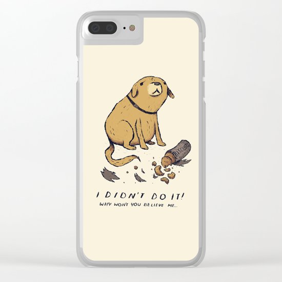 guilty dog Clear iPhone Case