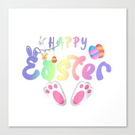 Happy Easter funny bunny Canvas Print