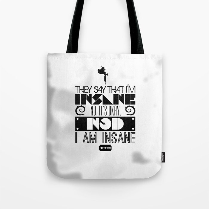 "Girl with the Dragon Tattoo" Typography Poster Tote Bag