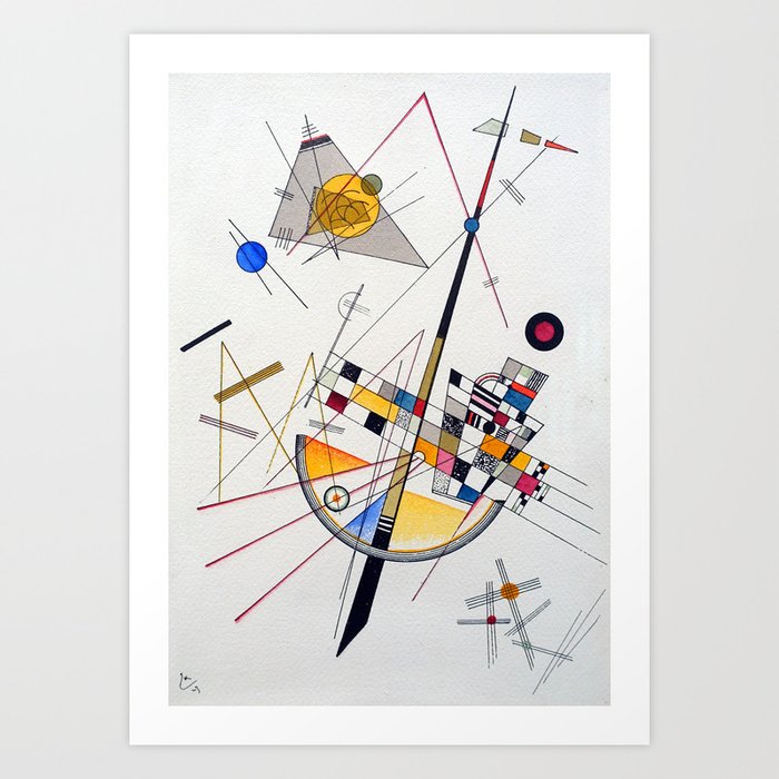 Wassily Kandinsky Delicate Tension Art Print by Pdpress - X-Small
