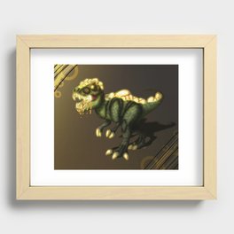 T-rex Yellow Agate Recessed Framed Print