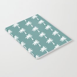 Palm tree pattern - turquoise Notebook