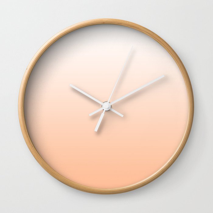Peach Ombre Wall Clock