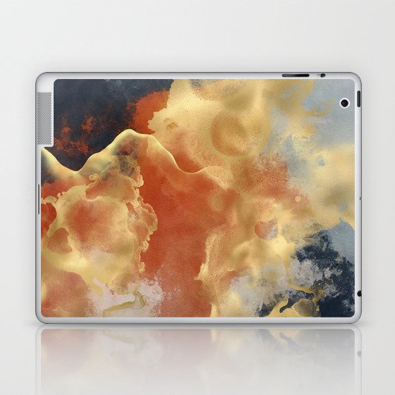 Textured Colorful Abstract Marble Art Work Laptop & iPad Skin