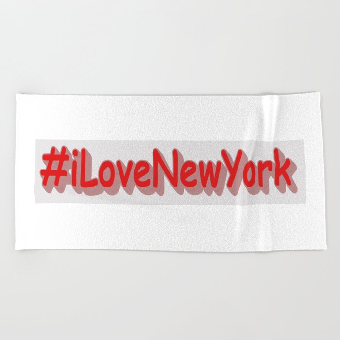 "#iLoveNewYork" Cute Design. Buy Now Beach Towel