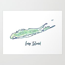 Long Island Agate State Pride Geode Artwork Art Print