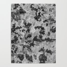 Charcoal Abstract Poster