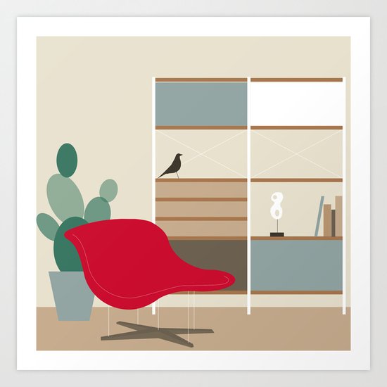 Inside Mid-century modern 01_16 Art Print