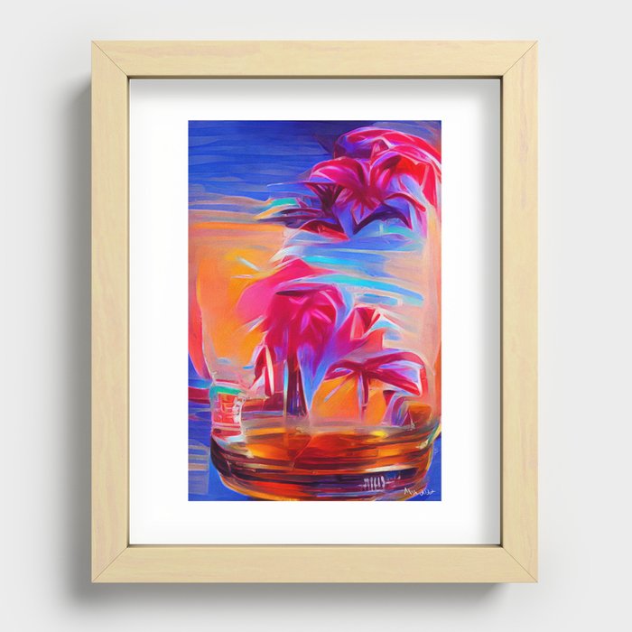 Rum on the Beach Recessed Framed Print