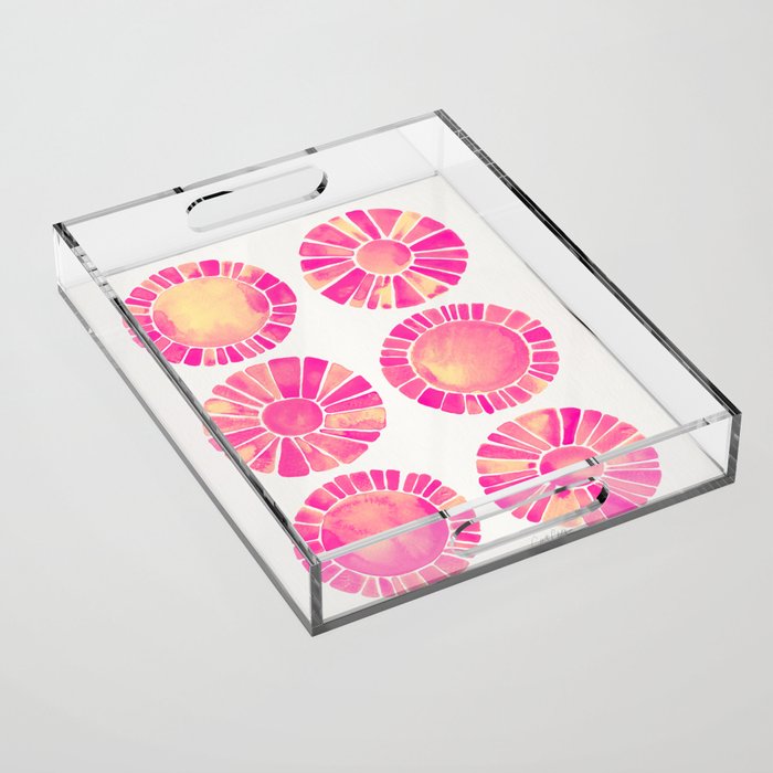 Sun Rays – Pink Acrylic Tray
