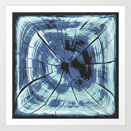 Square Tree Ring 09 Art Print