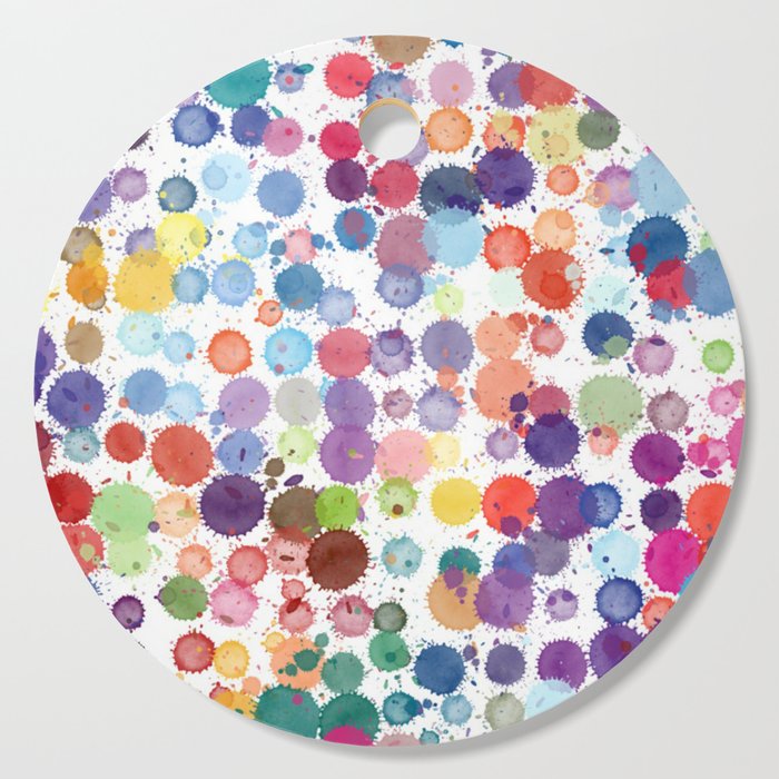 Watercolor Drops Cutting Board