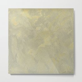 Champagne Skies Silver And Gold Metallic Plasters - Fancy Faux Finishes Metal Print