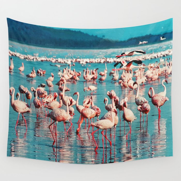 Pink flamingos Wall Tapestry