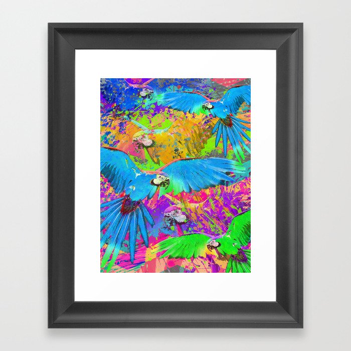 Macaw Fiesta  Framed Art Print