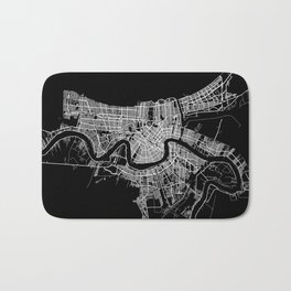 New Orleans map Bath Mat | Illustration, Abstract, Graphic Design, Painting 