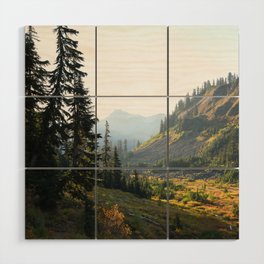 Sunrise Alpine Valley North Cascades Washington Forest Landscape Photography Hiking Trail Wilderness Nature Outdoors Wood Wall Art