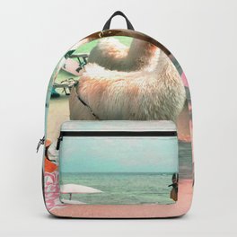Funny Llama Beach Backpack