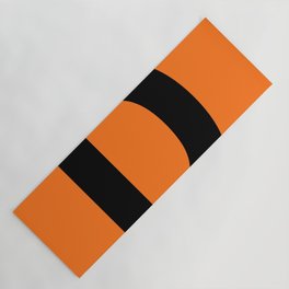 Letter D (Black & Orange) Yoga Mat
