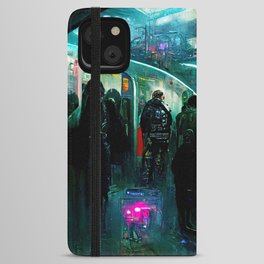 Cyberpunk Subway iPhone Wallet Case
