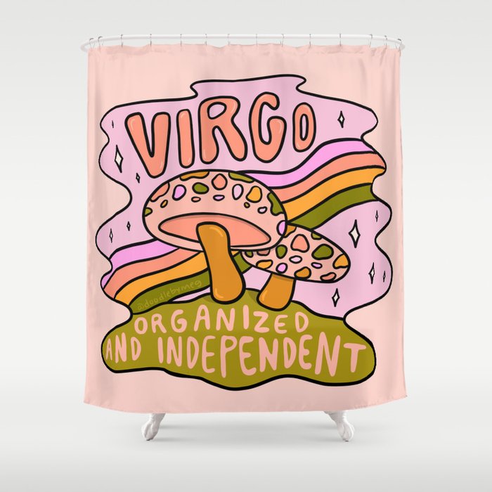 Virgo Mushroom Shower Curtain