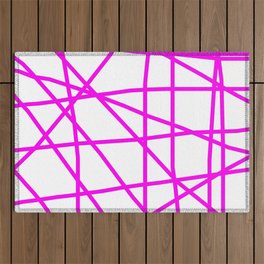 Doodle (Magenta & White) Outdoor Rug