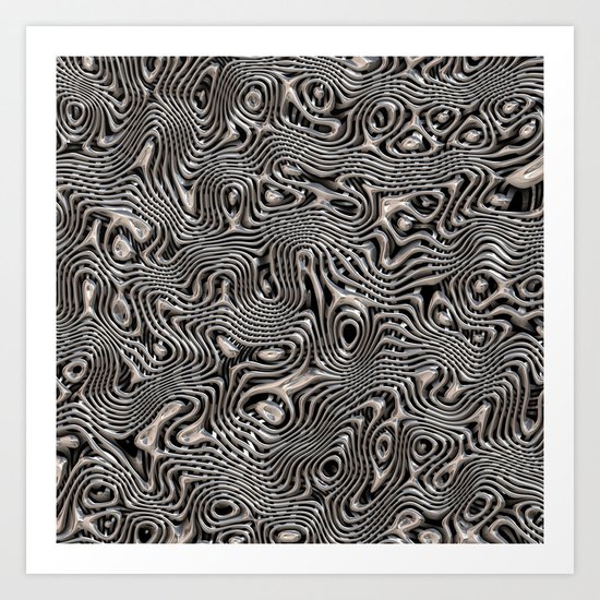Chrome Chaos Art Print