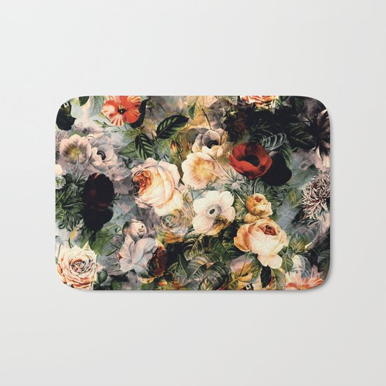 Floral Pattern RPE120 Bath Mat