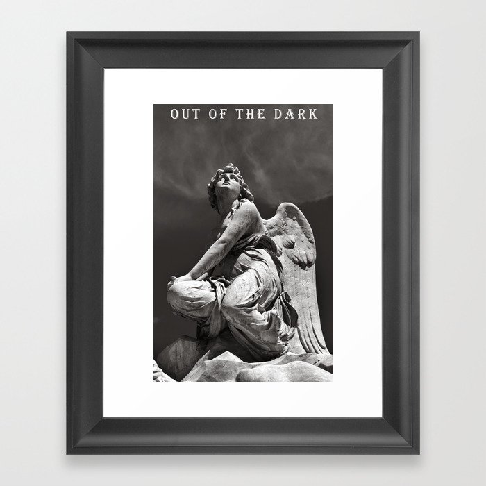 OUT OF THE DARK - INTO THE LIGHT Framed Art Print