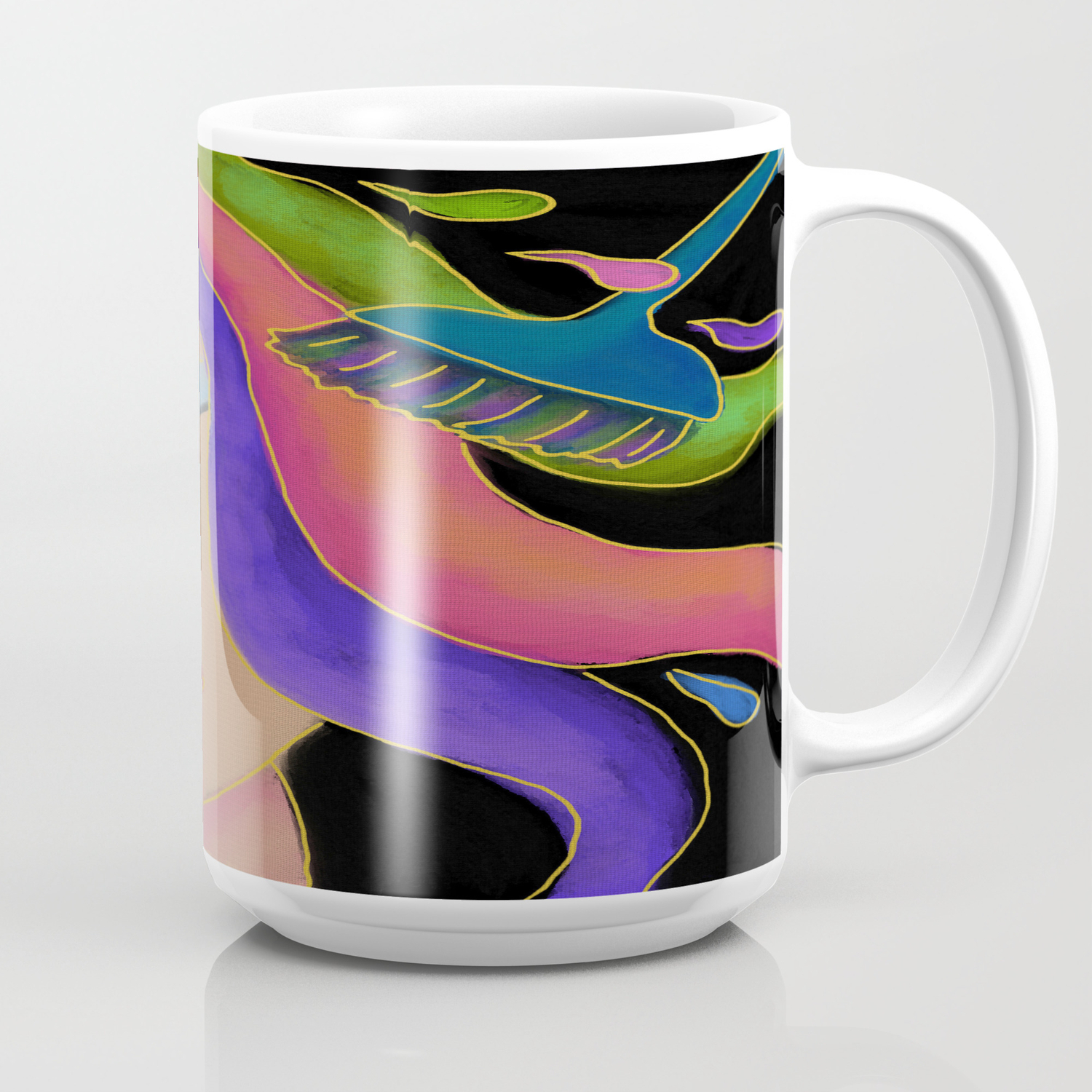 Hair Color Hair Stylist Abstract Digital Painting Coffee Mug By