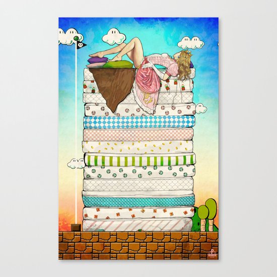 Princess Peach and the Pea Canvas Print