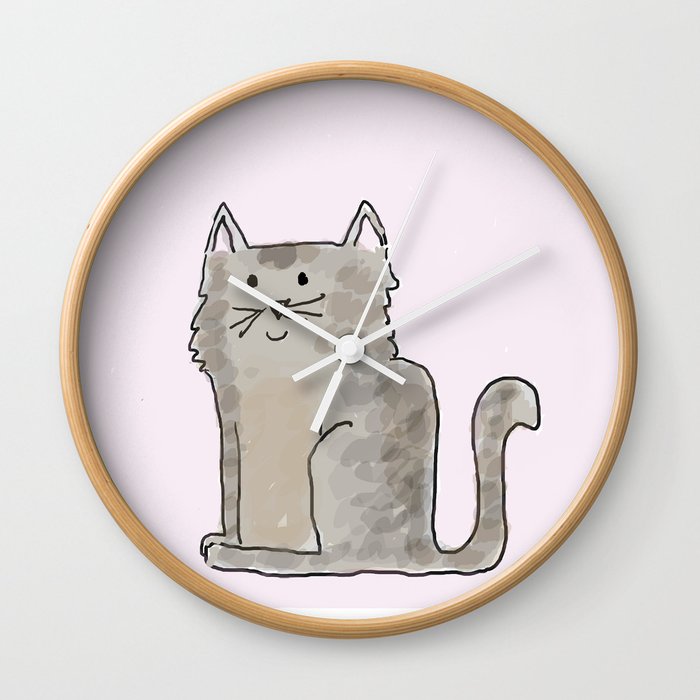 Cute and lovely cat Lupita Wall Clock