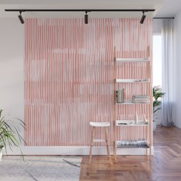 Lines | Peach Pink Wall Mural