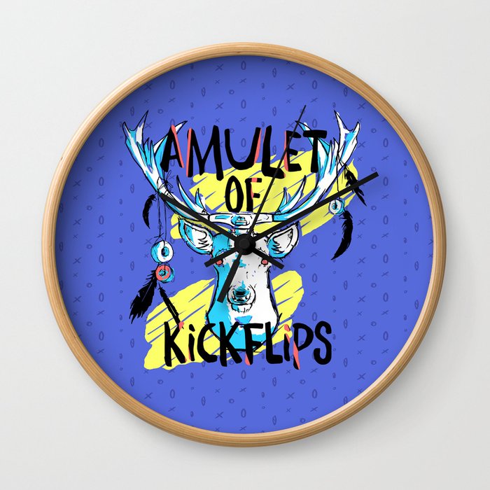 Amulet of Kickflips Wall Clock