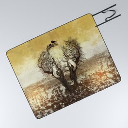 Elephant Tree Abstract Picnic Blanket