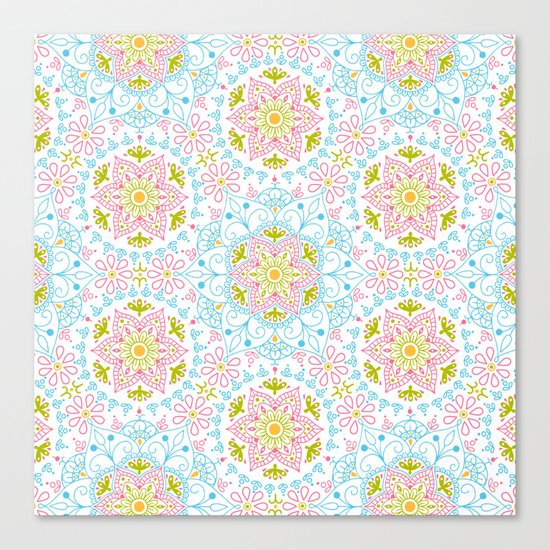 Mandala_ Spring Blue Sky Canvas Print