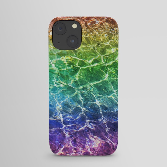 Shimmering Rainbow Liquid Metallic Water  iPhone Case