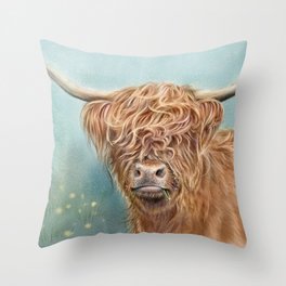 Highland Cow Throw Pillow