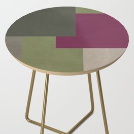 Atrorubens nature-inspired geometric color fields abstract Side Table