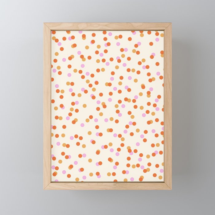 Party Dots Confetti Framed Mini Art Print