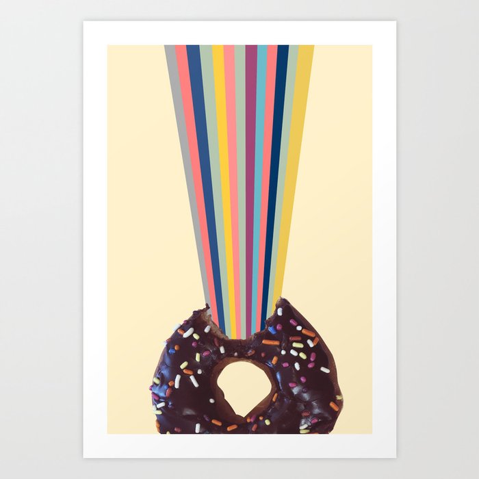 Power of donut bite Art Print