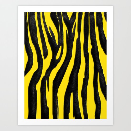 Bright Pink & Black Zebra Print Art Print