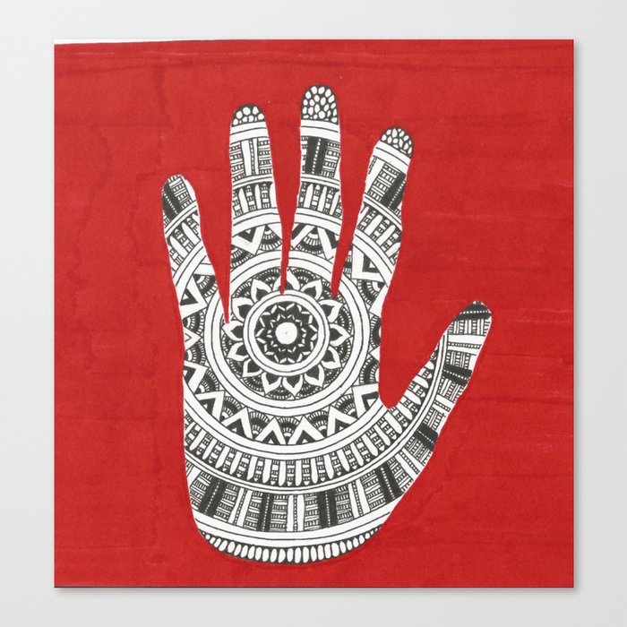 Hand Mandala Canvas Print