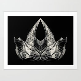 Lamp Genius 3 symmetry, collection, black and white, bw, set Art Print